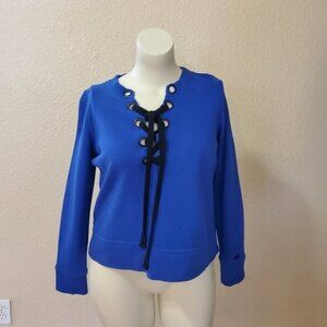 DKNY Sport Lace Up Sweater L New